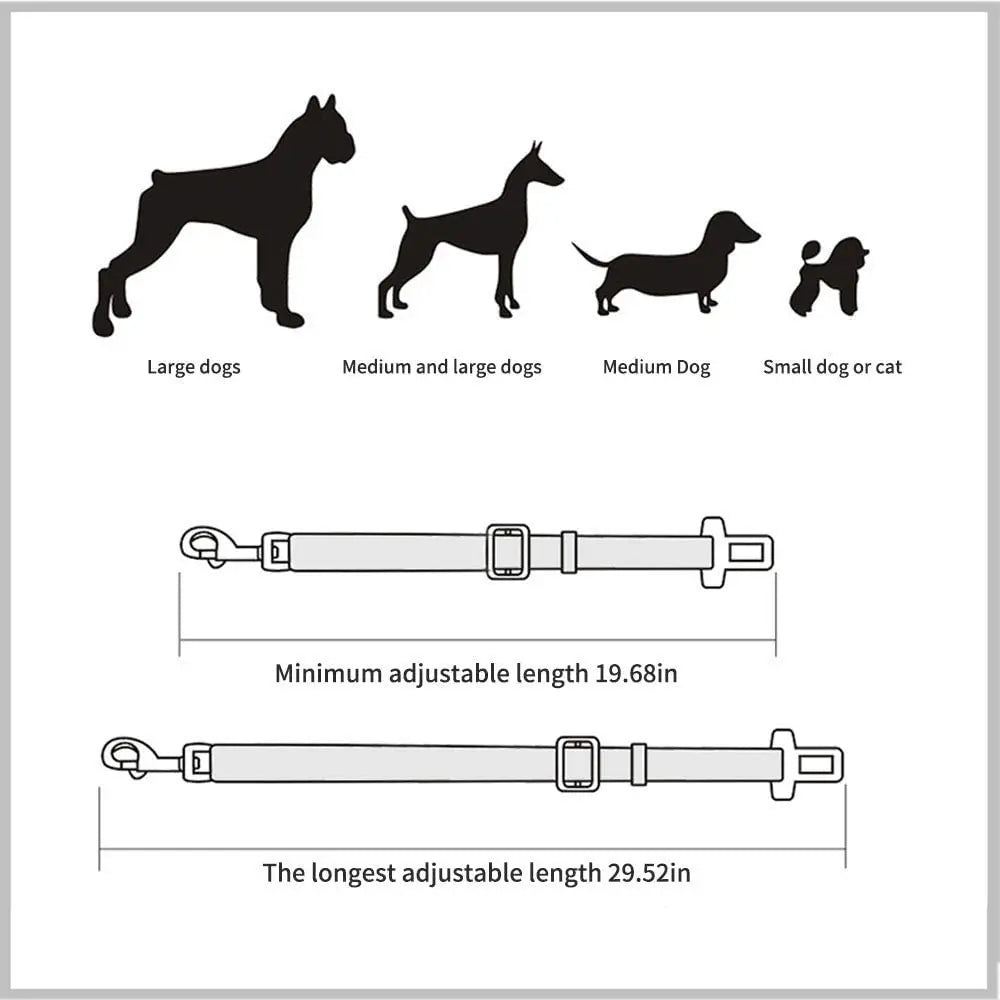 Adjustable Pet Car Seat Belt | Veiligheid en Comfort voor Je Hond