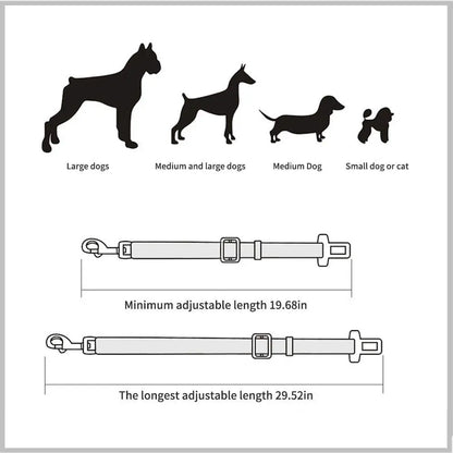 Adjustable Pet Car Seat Belt | Veiligheid en Comfort voor Je Hond